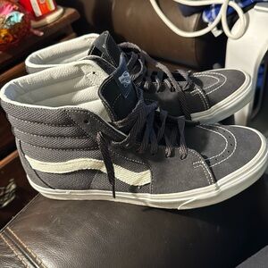 VANS Men's Skateboard Shoe, High Top Grey heavy Canvas Size 11 Off the Wall